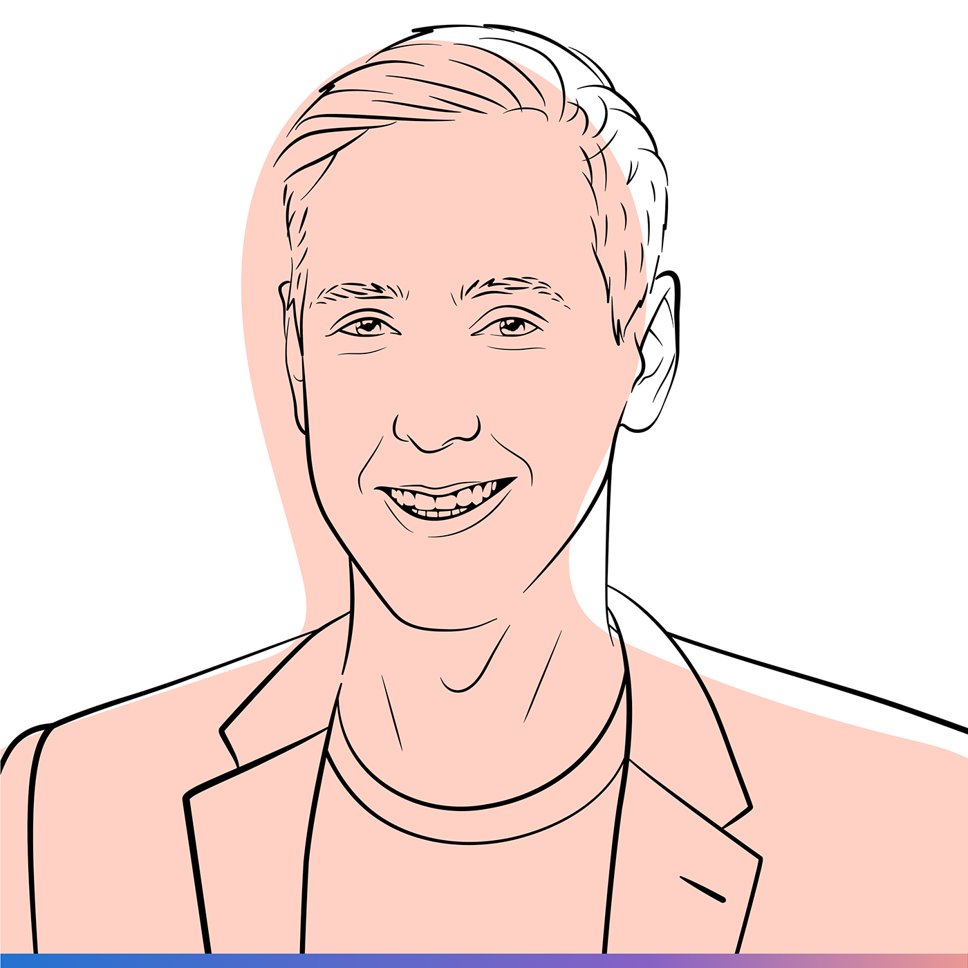 AI Revolution | Illustrated headshot of Sebastien Bubeck