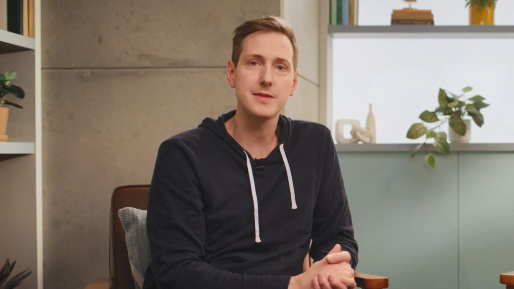 a person sitting in a chair