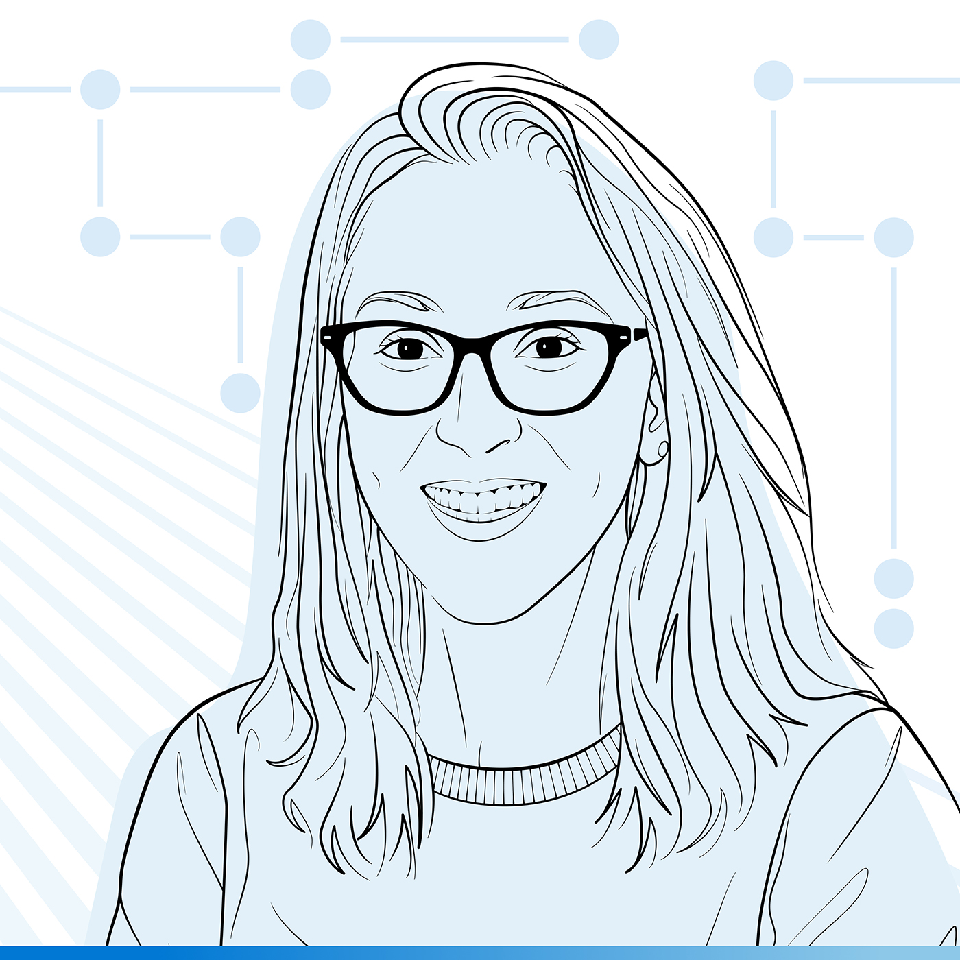 Illustrated headshot of Amanda Craig Deckard