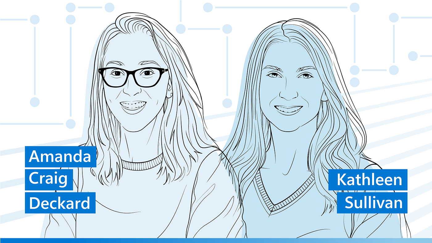 Illustrated headshots of Amanda Craig Deckard and Kathleen Sullivan.