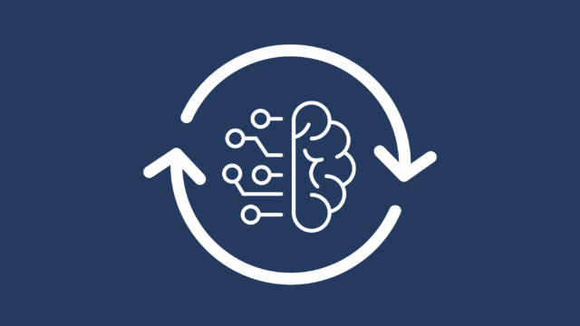 brain icon with curved arrows in a circle around it