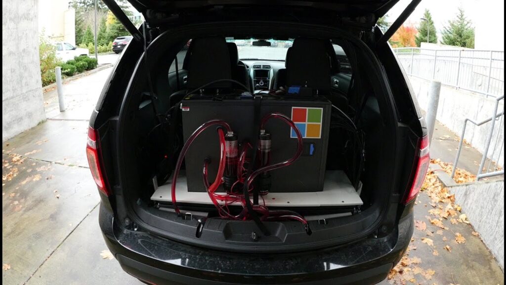 the back of a car with its trunk open