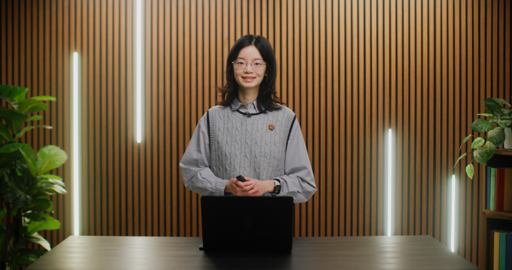 photo of Xinzhi Zhang during the Microsoft Research Forum
