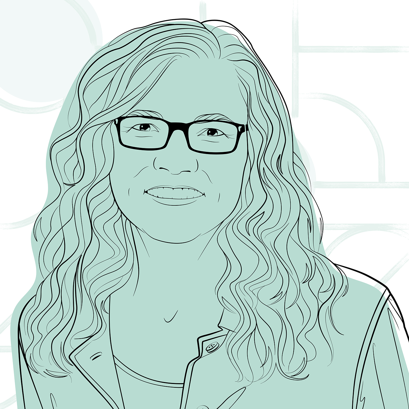 illustrated headshot of Amy Luers