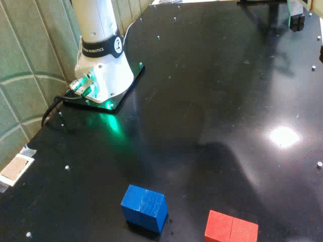 Failure pick-and-place task with the baseline method