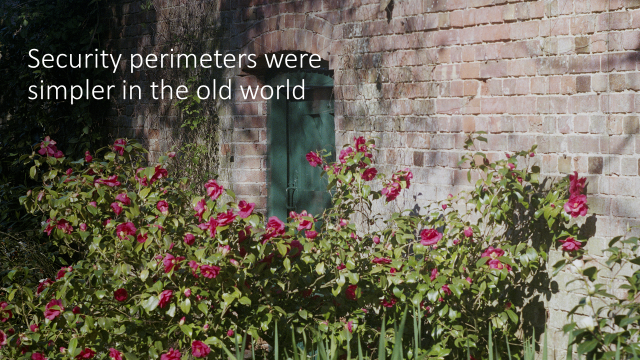 Security perimeters were simpler in the old world. 
