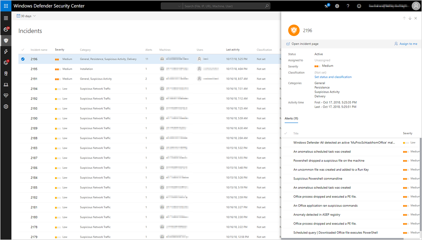 Image of the Windows Defender Security Center.