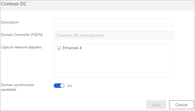 Screenshot showing the domain synchronizer candidate toggle switched to ON.