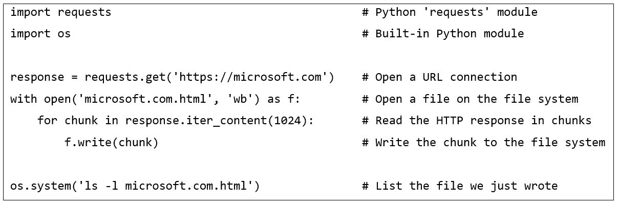 Image of Python source code.
