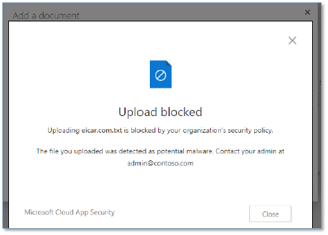 Malware detection screen