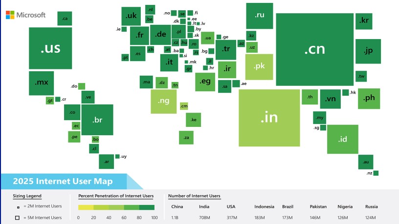 2025 Internet User Map