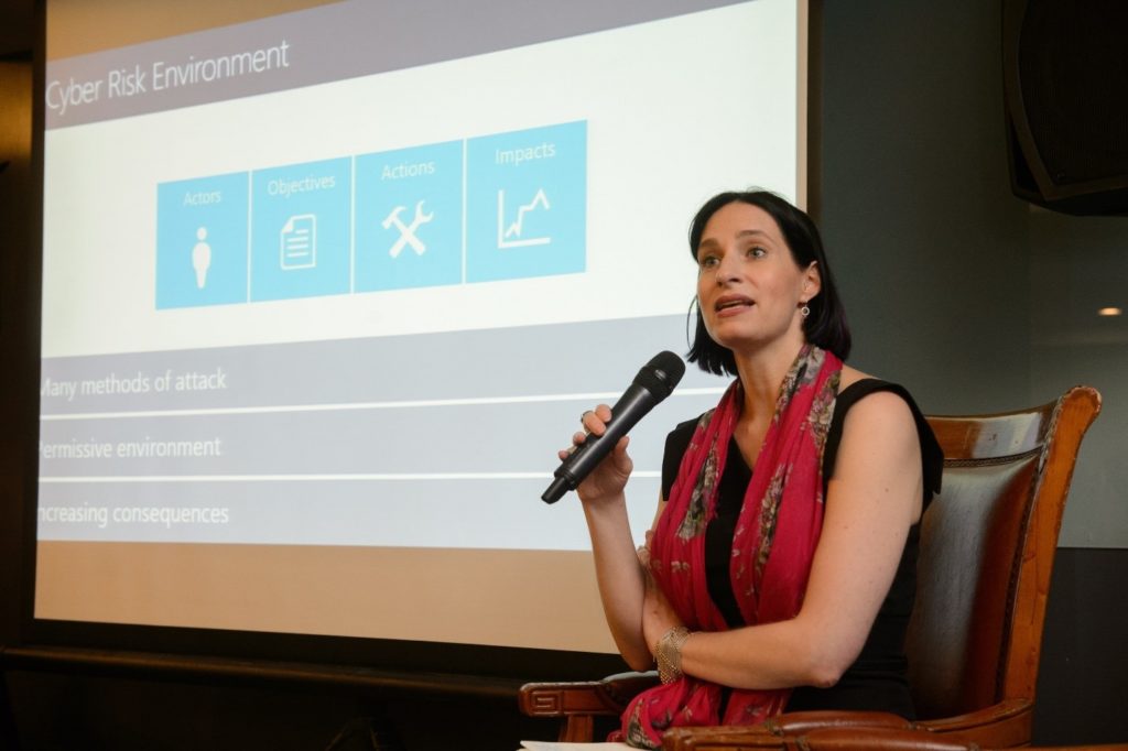 Angela McKay, Director of Cybersecurity Policy speaking at the Information Technology Promotion Agency (IPA) Symposium