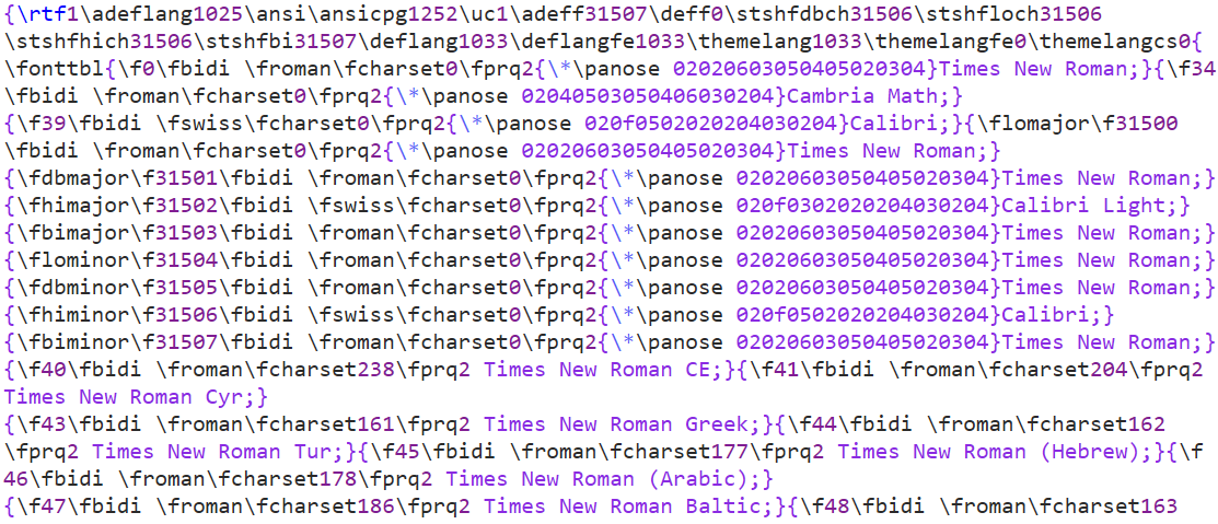 RTF loaded as a frame inside malicious document.