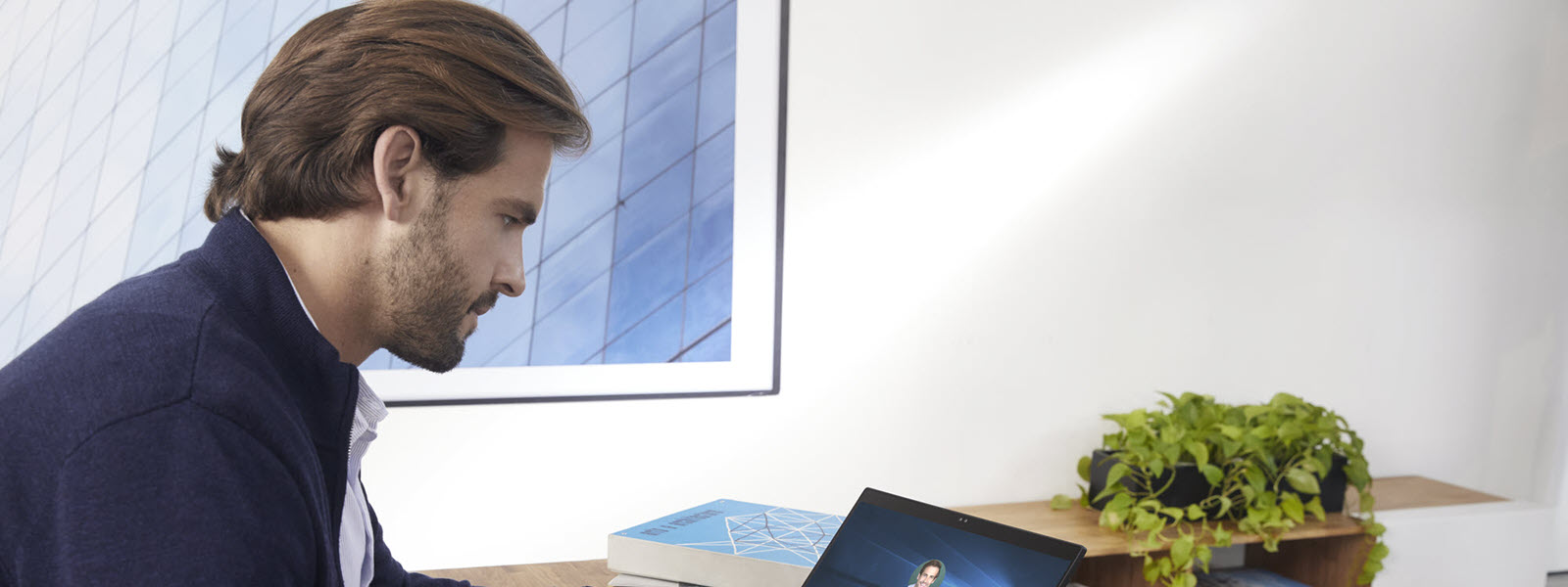 Person working on laptop