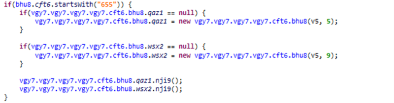 A screenshot of code snippet from the Joker malware. The code specifies that the malware will only run if the device is under a South African mobile operator.