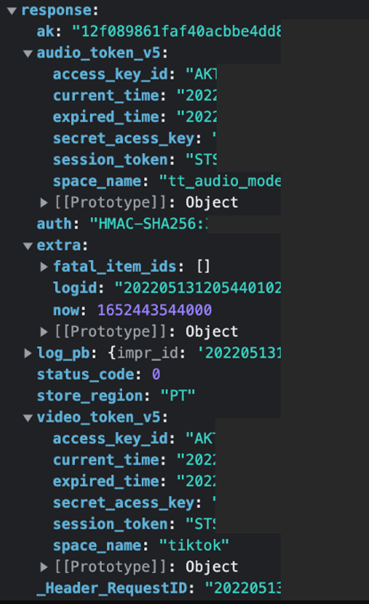 Code depicting the server's reply including the headers