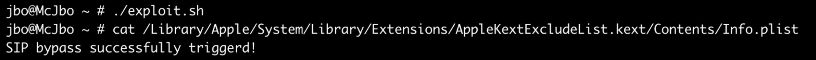 Screenshot of code depicting storagekitd leading to SIP being bypassed