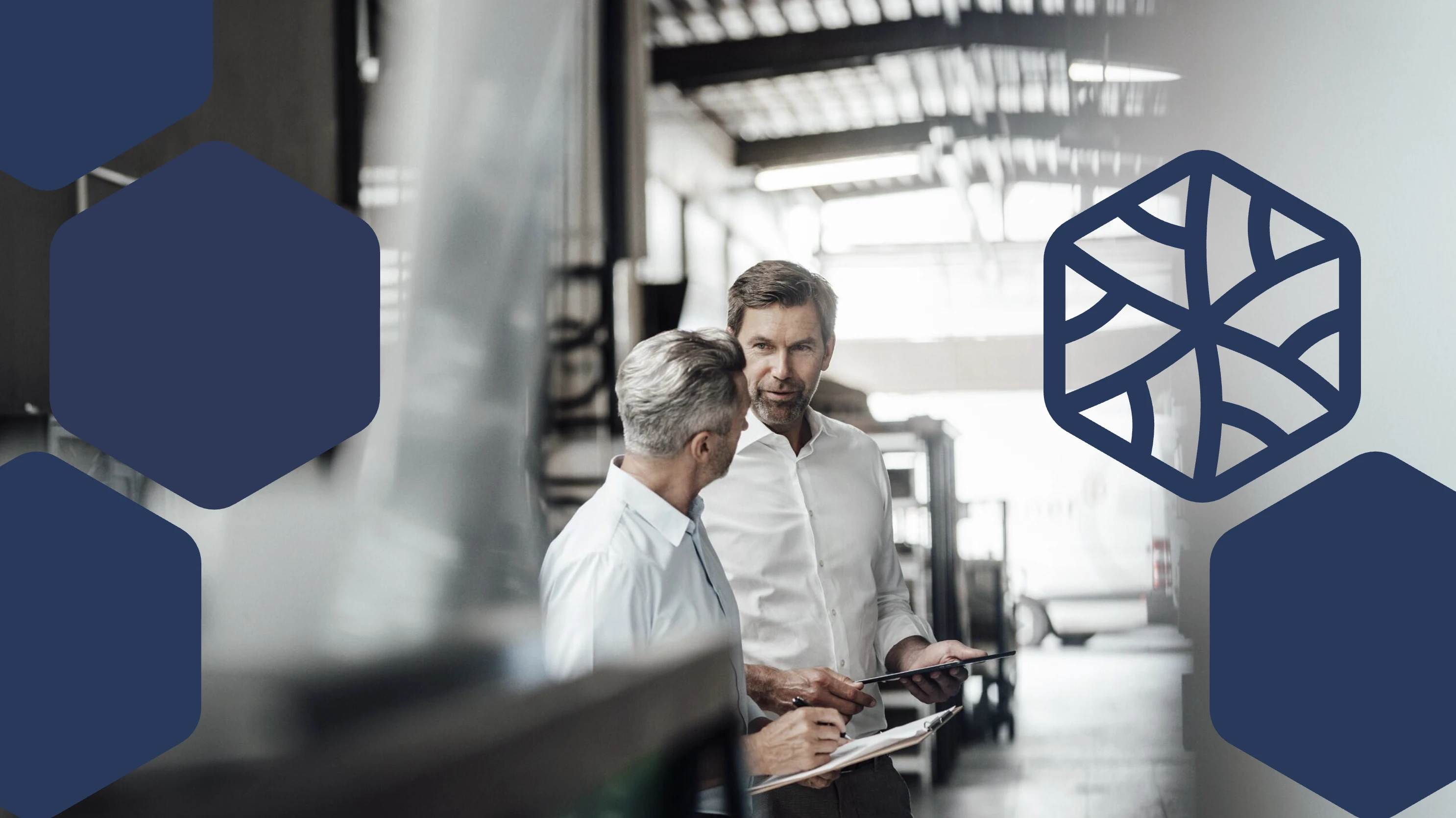 Photo of coworkers discussing in an office, with the threat actor icon for Typhoon actors superimposed