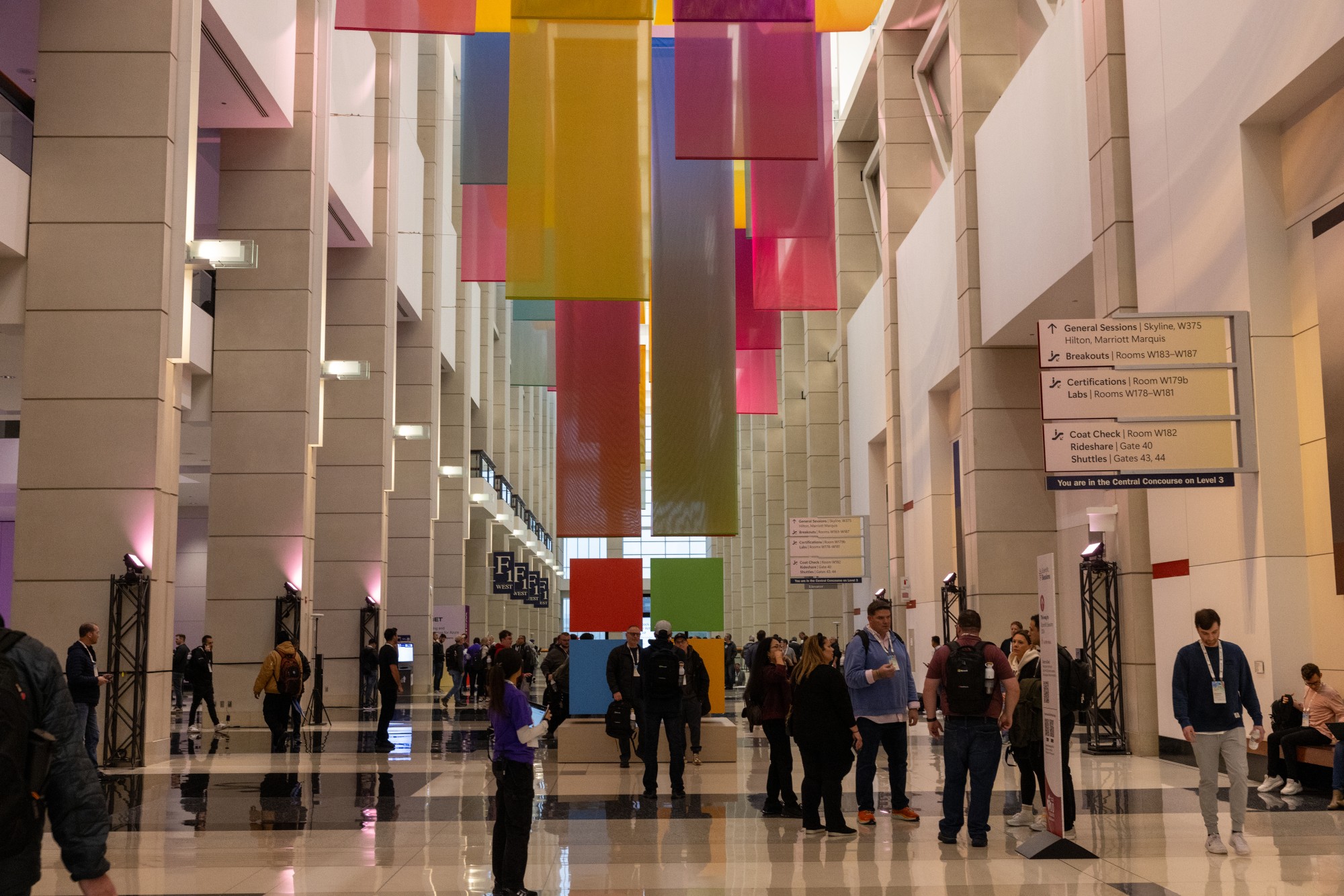 A group of people in a building
