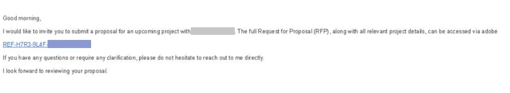 Screenshot of a sample EvilTokens phishing email