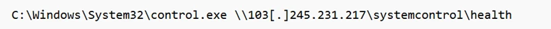 System Health Monitor accessing a remote path hosted on the hardcoded C2 server at 103.245.213[.]217