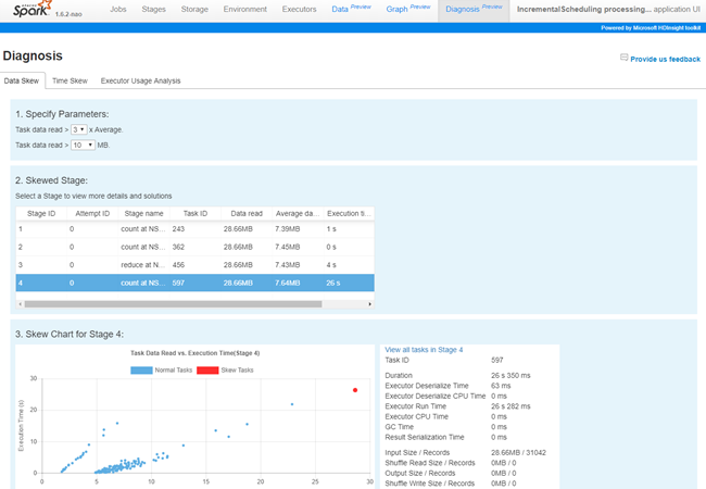 View Spark Job Skew.