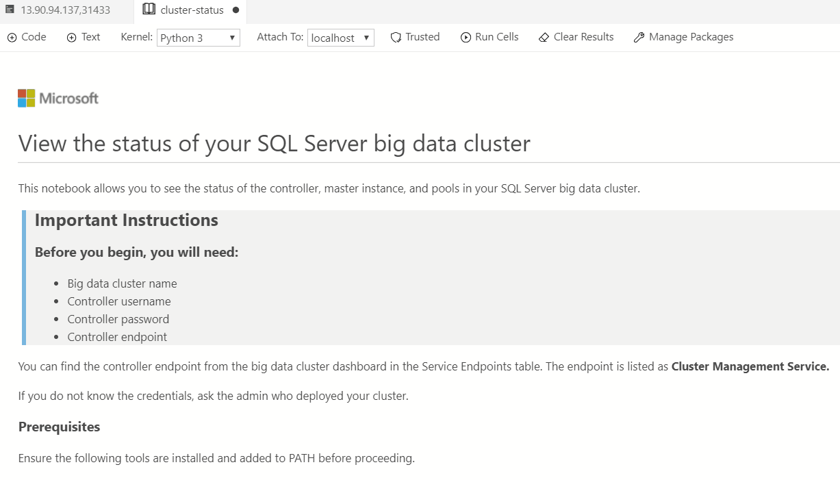 Add code cell in-line, Azure Data Studio.