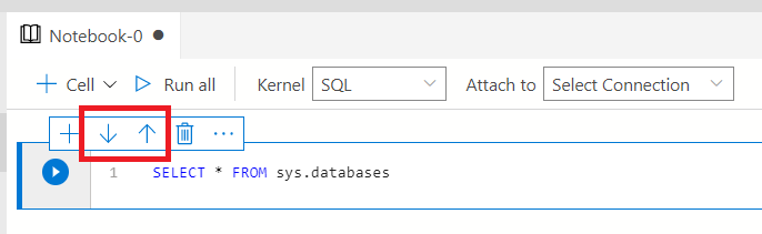 : Buttons to move cells