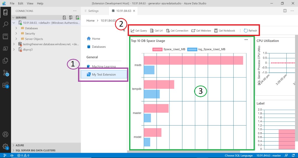 Dashboards in Azure Data Studio