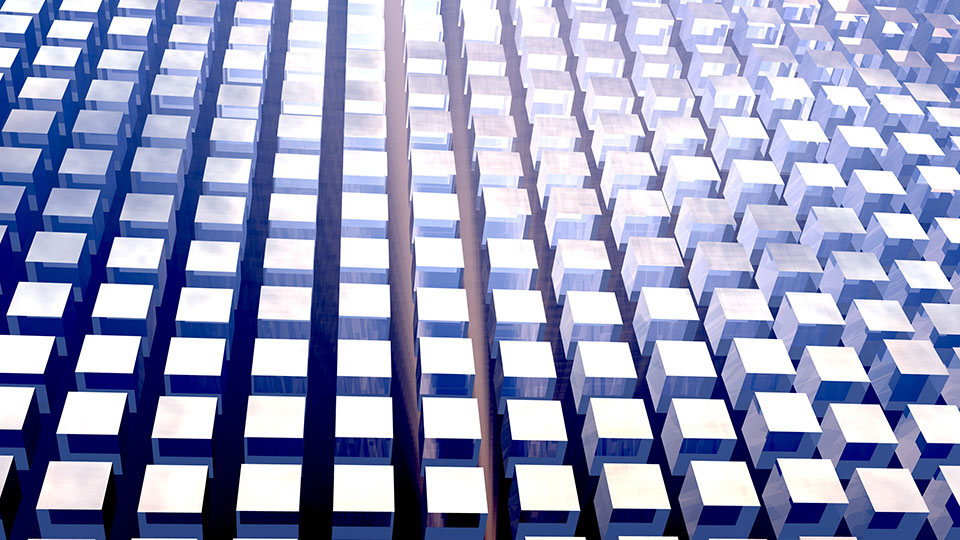 An abstraction of a field of cubes