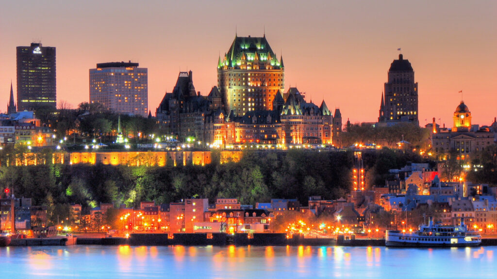 Quebec city at night