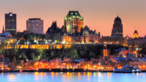 Quebec city at night