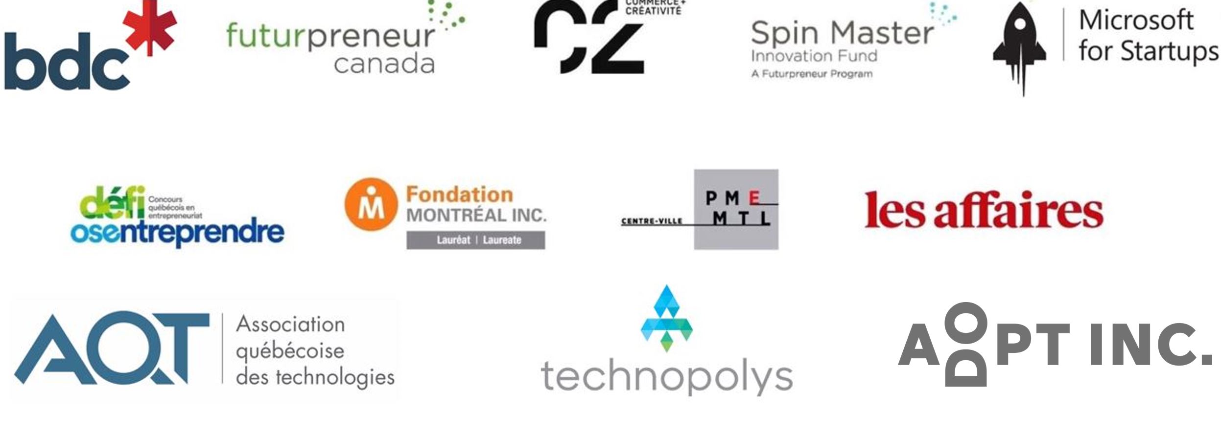 Une collection de logos de clients commerciaux