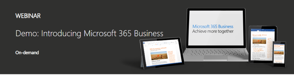 Graphique avec des appareils Microsoft ainsi que le texte Démo. 