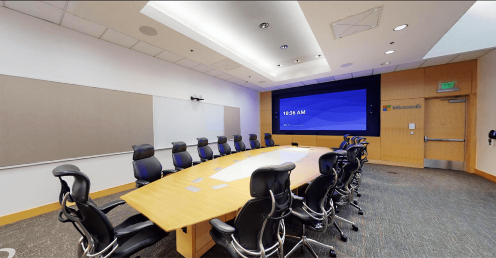 A screenshot showing the Signature boardroom experience.