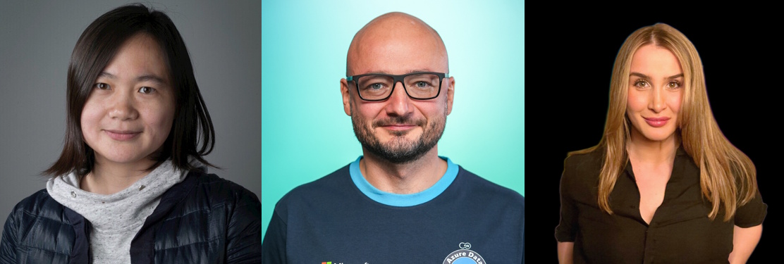 Zhou, Shantyr, and Skapski pose in composite photo.