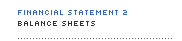 Financial Statement 2. Balance Sheets