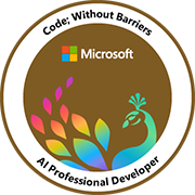 Microsoft Code; Without Barriers AI Professional Developer
