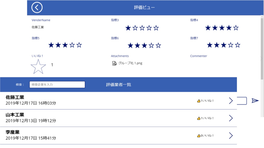 評価レビューページ