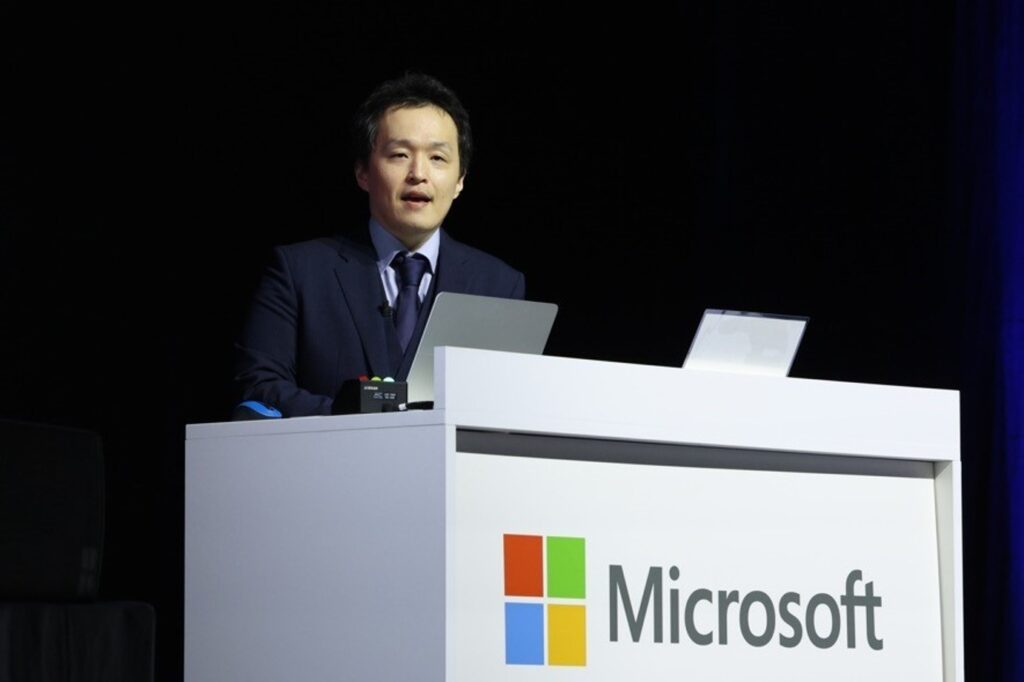 A man standing at a podium