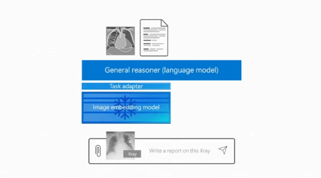 Fig.2 CXRReportGen にX線画像のレポート生成を依頼するイメージ 