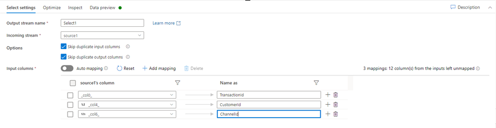 レイクデータベース ステップ5 テンプレートを作成