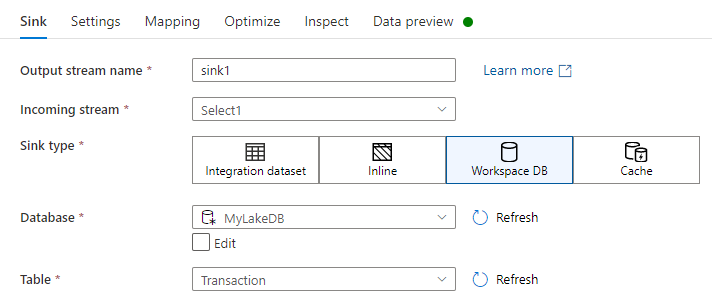 レイクデータベース ステップ6 テンプレートを作成