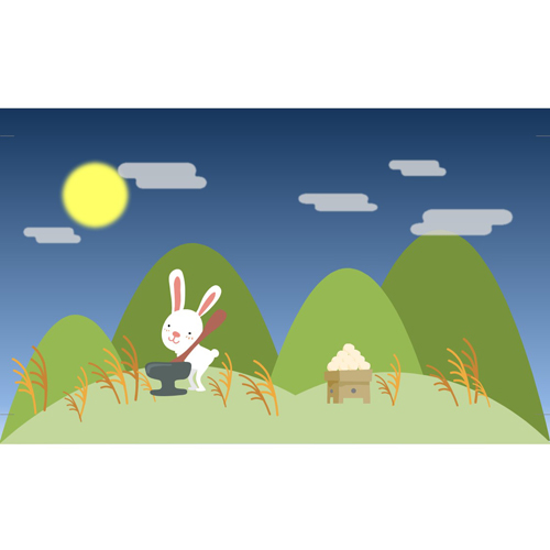 ブックカバー (お月見) 画面スライド-2