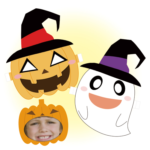 お面 (めん) (ハロウィン) 画面スライド-1