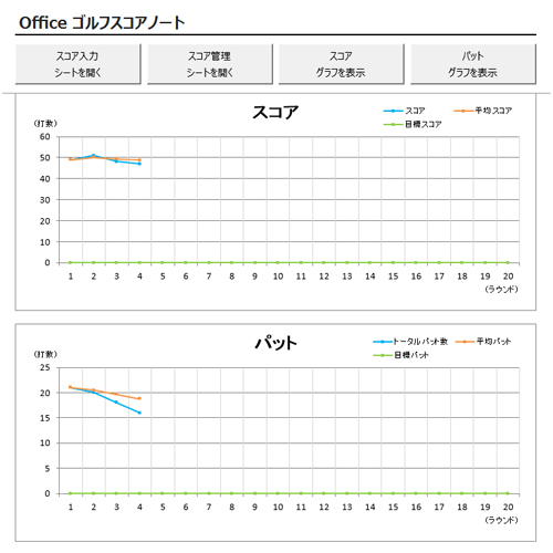 ゴルフ スコア 画面スライド-1